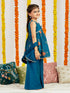 Girl's' Turquoise Blue Kurta Palazzo Set